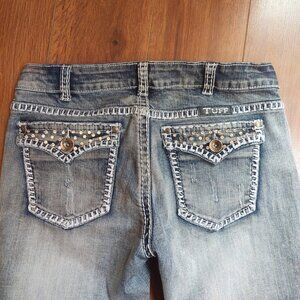 Cowgirl Tuff "Ladies Night White" Bling pocket jeans 30x35